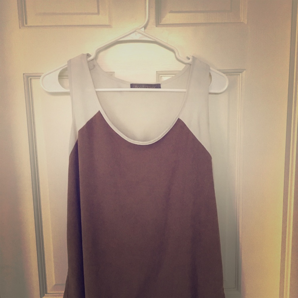 NWOT suede tan tank medium
